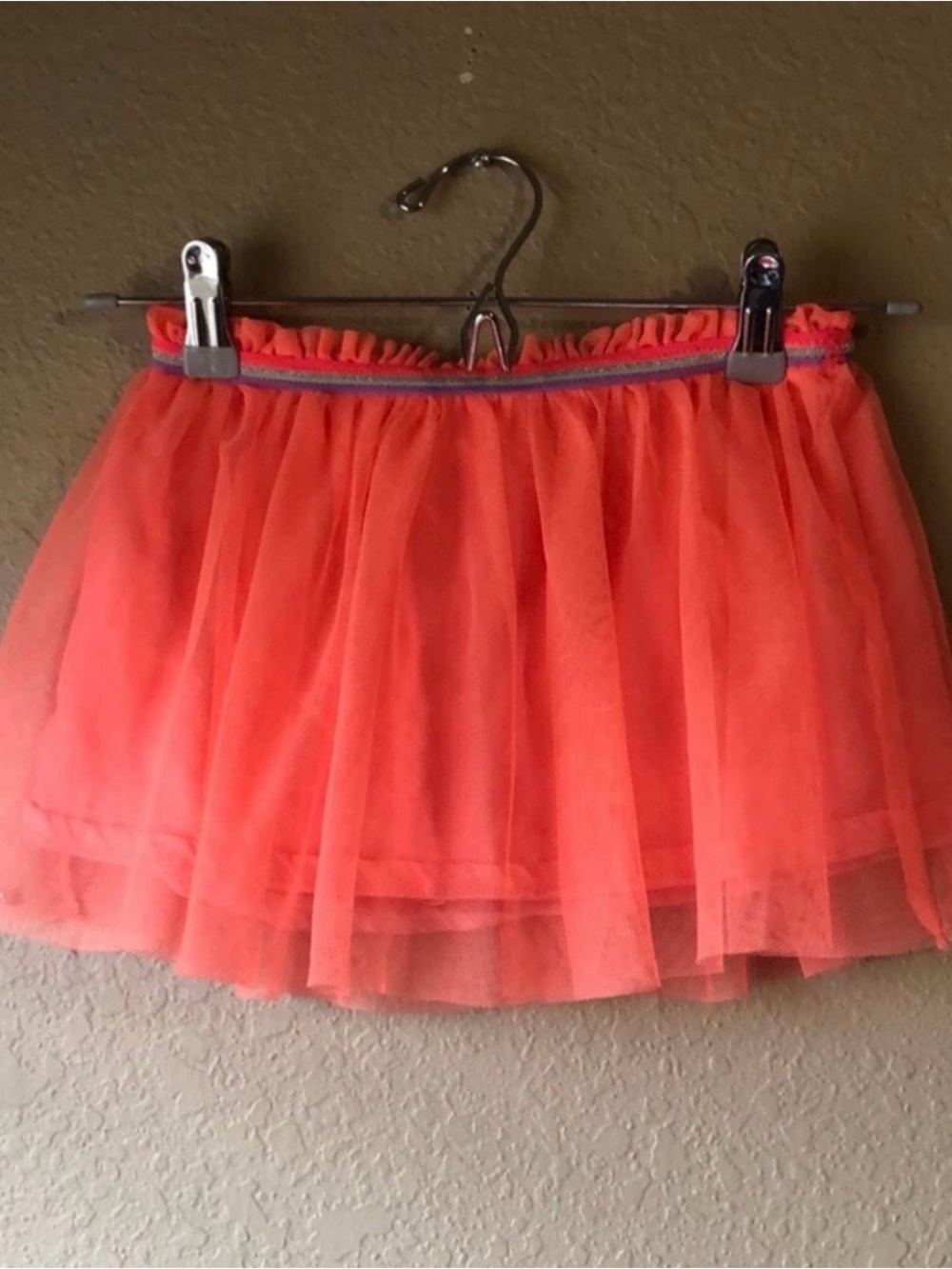 Girls Skirt 365 Kids Peach Tulle Elastic Waist Skirt With Shorts Girls Size 7